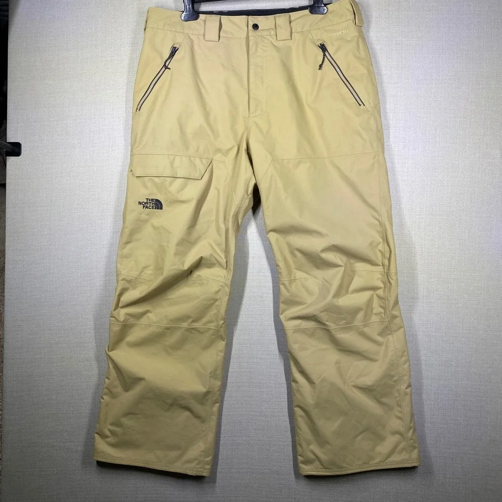 The North Face Seymore DryVent Men L Tan Khaki Snow Ski Snowboard Pants
